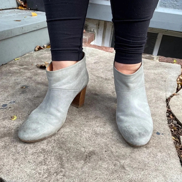 Maison Martin Margiela Line 22 Blue Leather Boots, size 39.5 - Picture 4 of 13